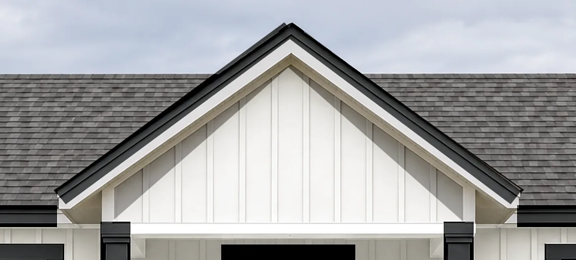 After: gable with fascia and rake trim