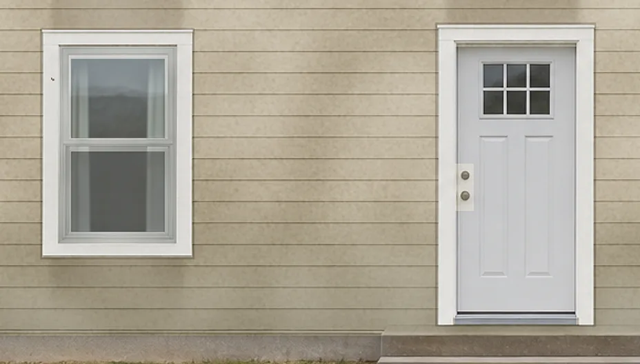 Before: front window beside the entry door