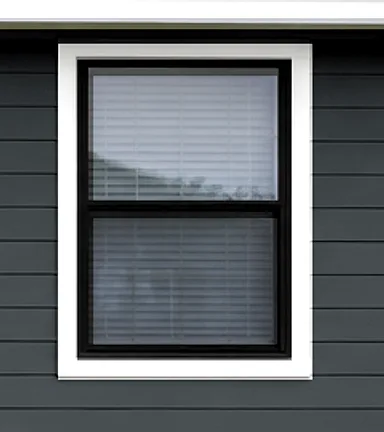 After: window casing close-up